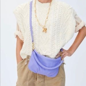 Clare V Petit Moyen crossbody bag in Violet purple